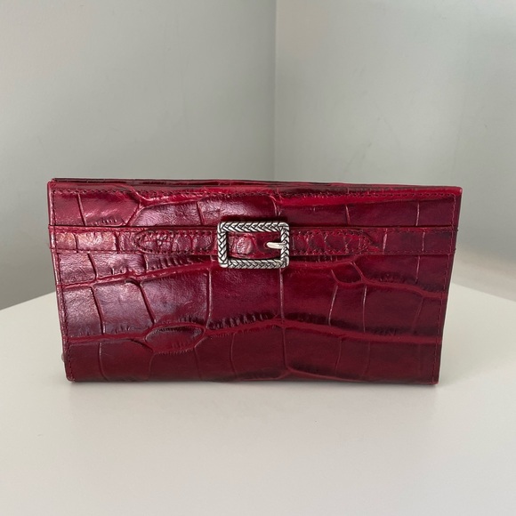 Brighton Handbags - Brighton Red Croc Embossed Wallet